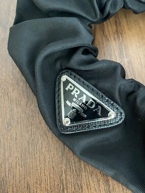 Prada Re-Nylon Hair Scrunchie in Black
